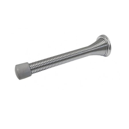 CAL-ROYAL 3-1/8 Heavy Duty Flexible Door Stop Screw and Metal Base, US26 Bright Chrome HDFS3-26